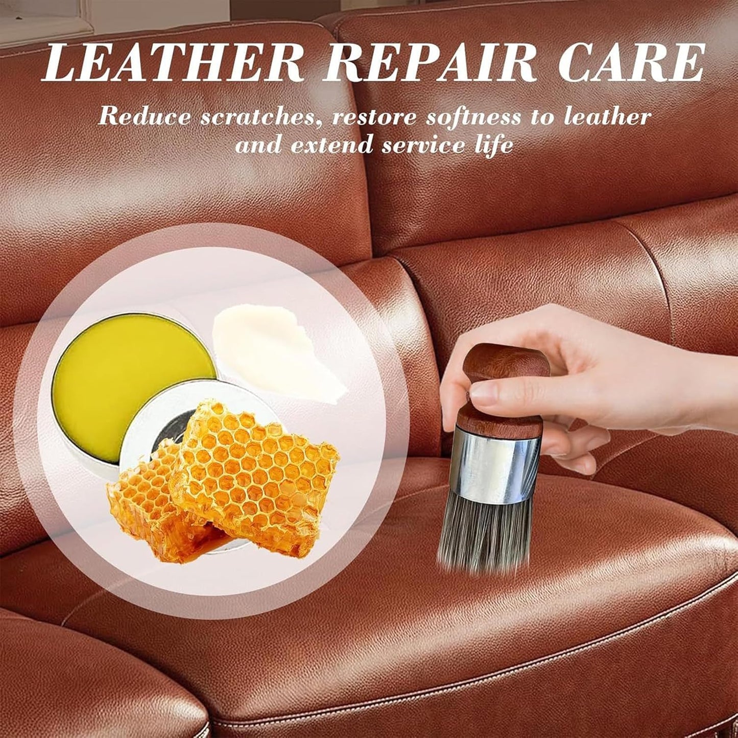 Leather & Furniture Repair Salve + Applicator Brush (4oz)